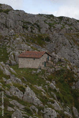 House in a mountainous landscape
