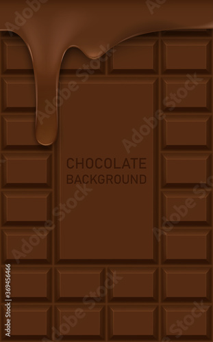 Chocolate bar template background with place for text