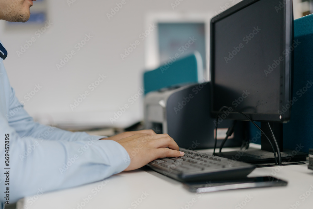 businessman working on computer businessman working on computer