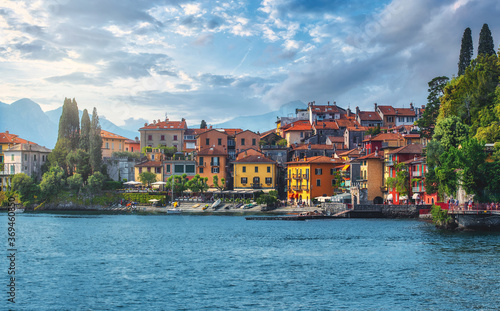 Beautiful landscape at sunrise of Silence, Baia del Silenzio, Sestri Levante, Liguria, Italy