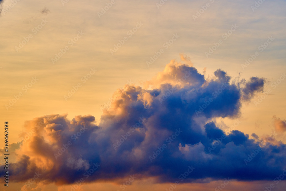Clouds in the tropical sky. Abstract nature background.