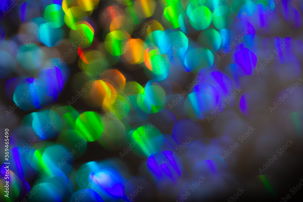 Abstract blurred bokeh colorful background.