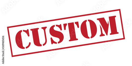 CUSTOM Vector stamp. White isolated