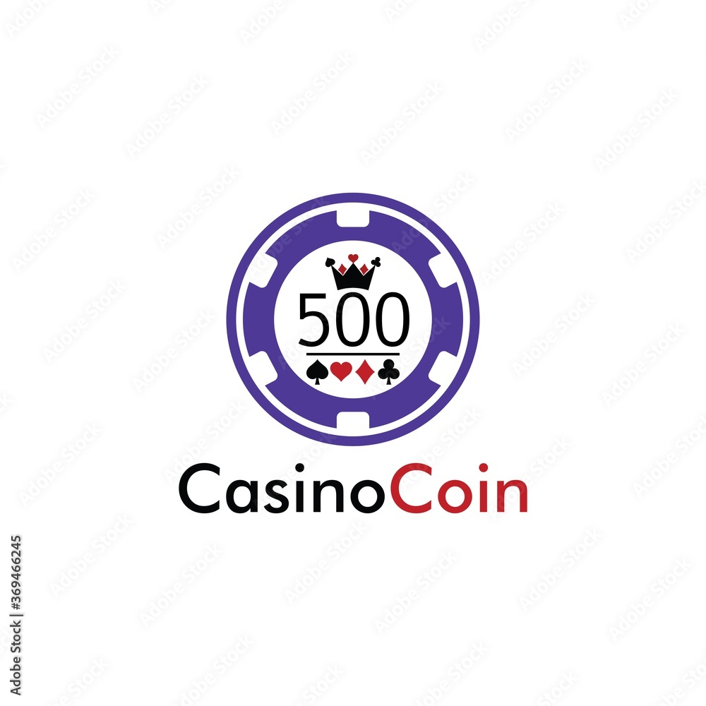 Casino coin logo design for casino business, gamble, card game, speculate, etc