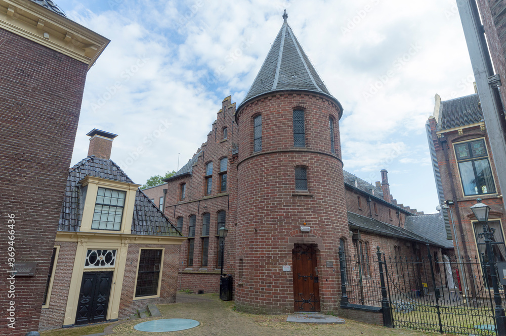 Fototapeta premium Old buildings in the city of Assen, The Netherlands