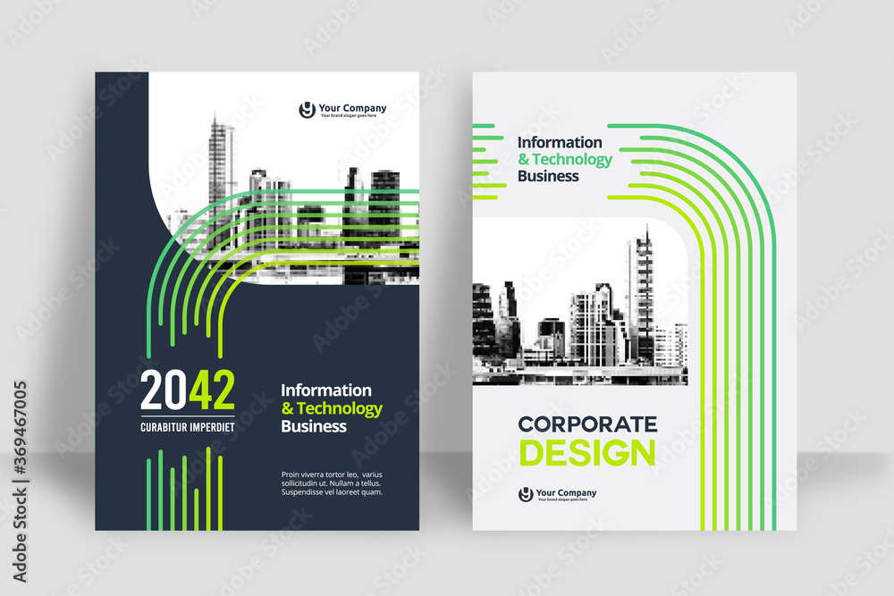 © wheeliemonkey - City Background Business Book Cover Design Template