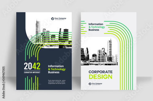 City Background Business Book Cover Design Template