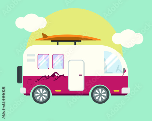 bus, automobile, fun, combi, beach, red, freedom, luggage, old, mobile, comfort, tour, camp, home, drive, family, explorer, voyage, colorful, minivan, truck, icon, vacation, adventure, vintage, camper