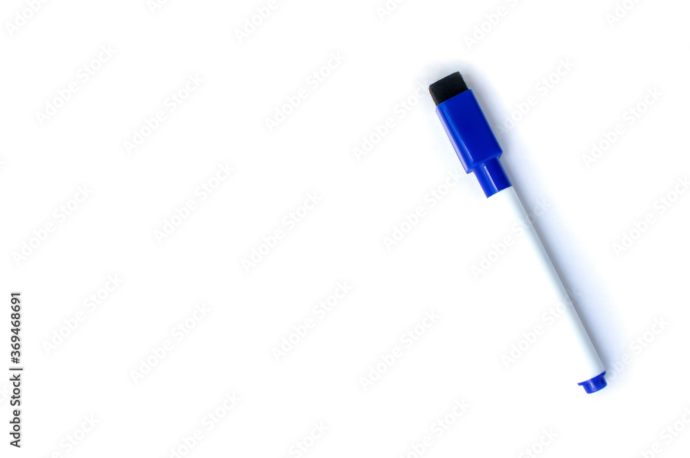 Blue marker isolated item on white background Blue marker isolated item on white background