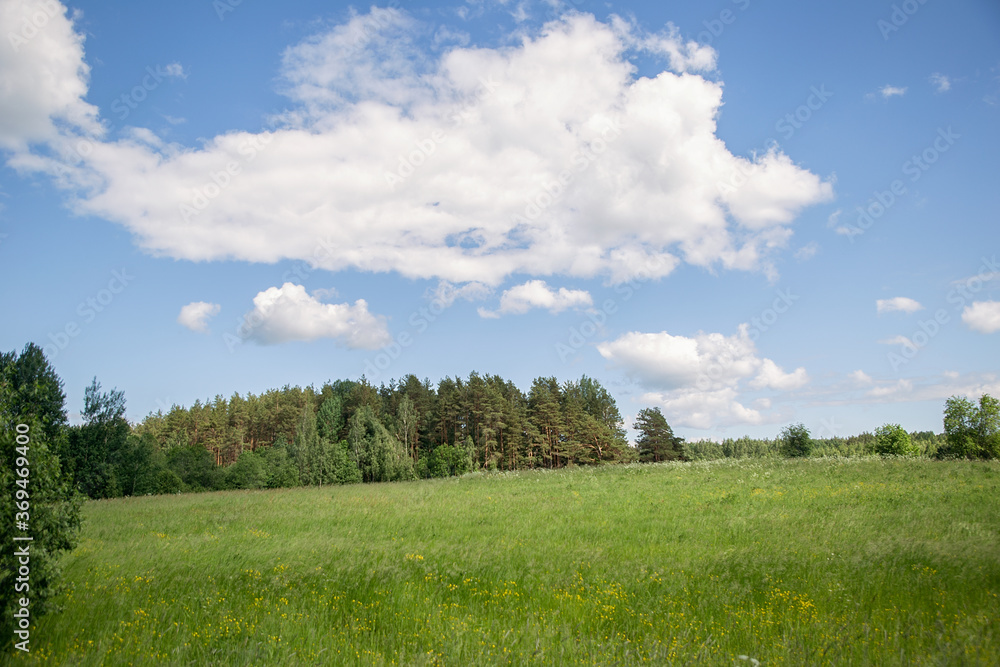 landscape with blue sky and clouds landscape with blue sky and clouds