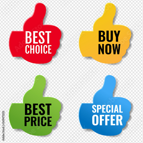 Sale Labels Big Set Isolated Transparent Background With Gradient Mesh, Vector Illustration