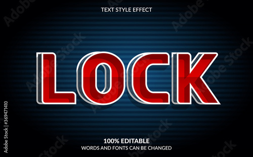 Editable Text Effect, Lock Text Style