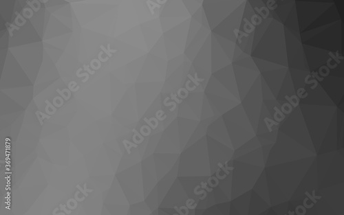 Light Silver, Gray vector polygon abstract background. Geometric illustration in Origami style with gradient. Completely new template for your business design.