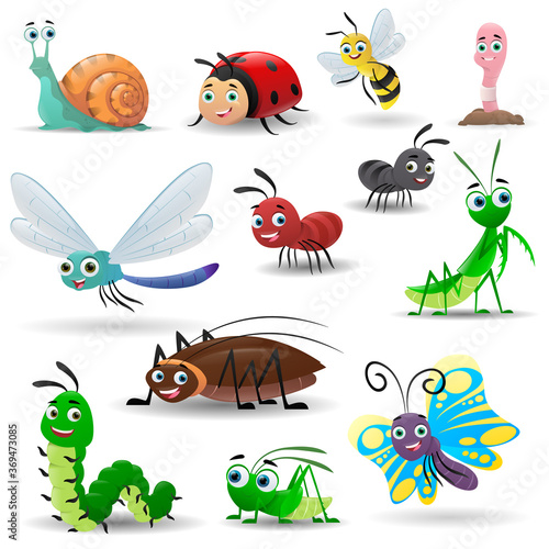 Cartoon collection of cute insects © NADIIA