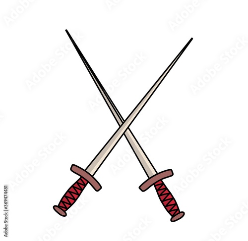 CROSSED SPAGS. Isolate on a white background. Vector illustration