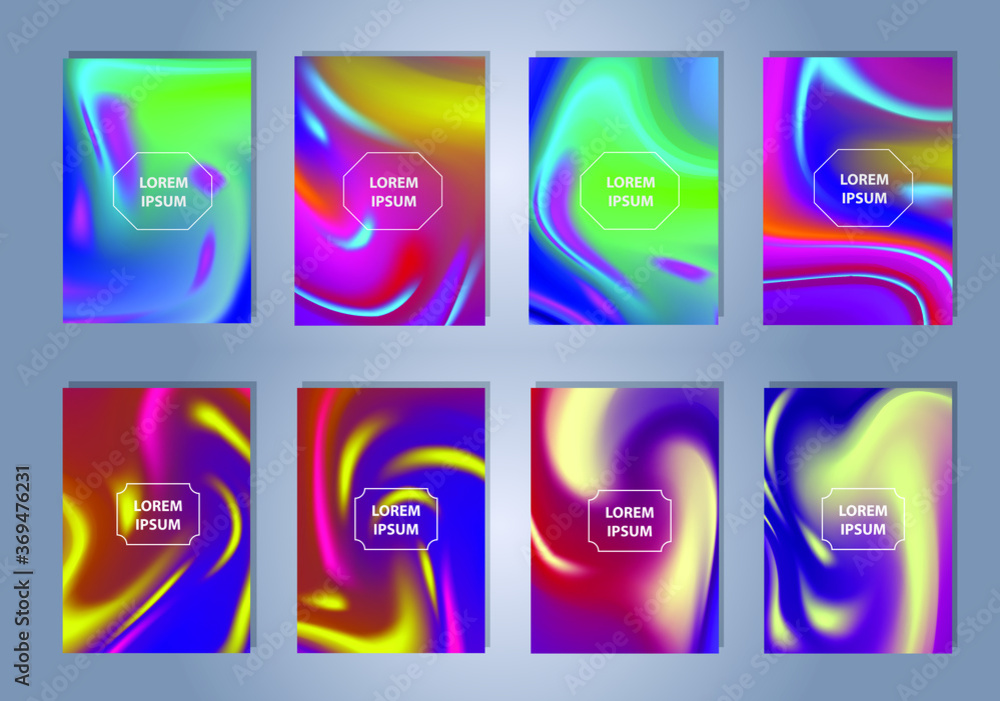 Modern cover template design. Set of trendy colorful gradient vector illustrations. Background for flyer, social media post, screen, mobile app, wallpaper Modern cover template design. Set of trendy colorful gradient vector illustrations. Background for flyer, social media post, screen, mobile app, wallpaper