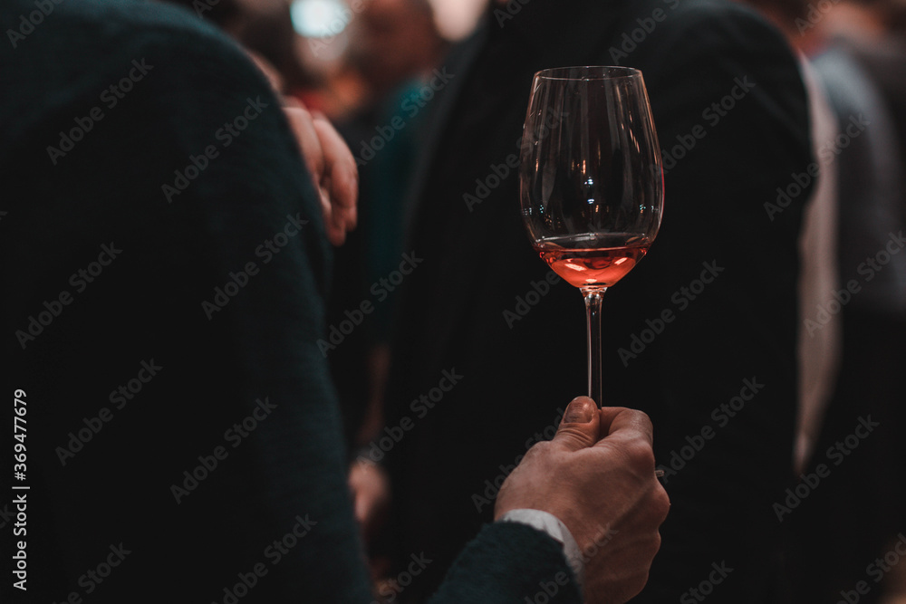 A man with a glass of red wine A man with a glass of red wine