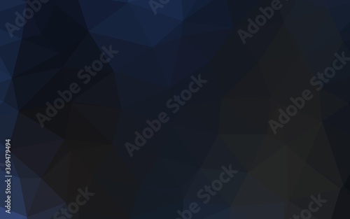 Dark BLUE vector abstract polygonal cover. Modern geometrical abstract illustration with gradient. Brand new design for your business.