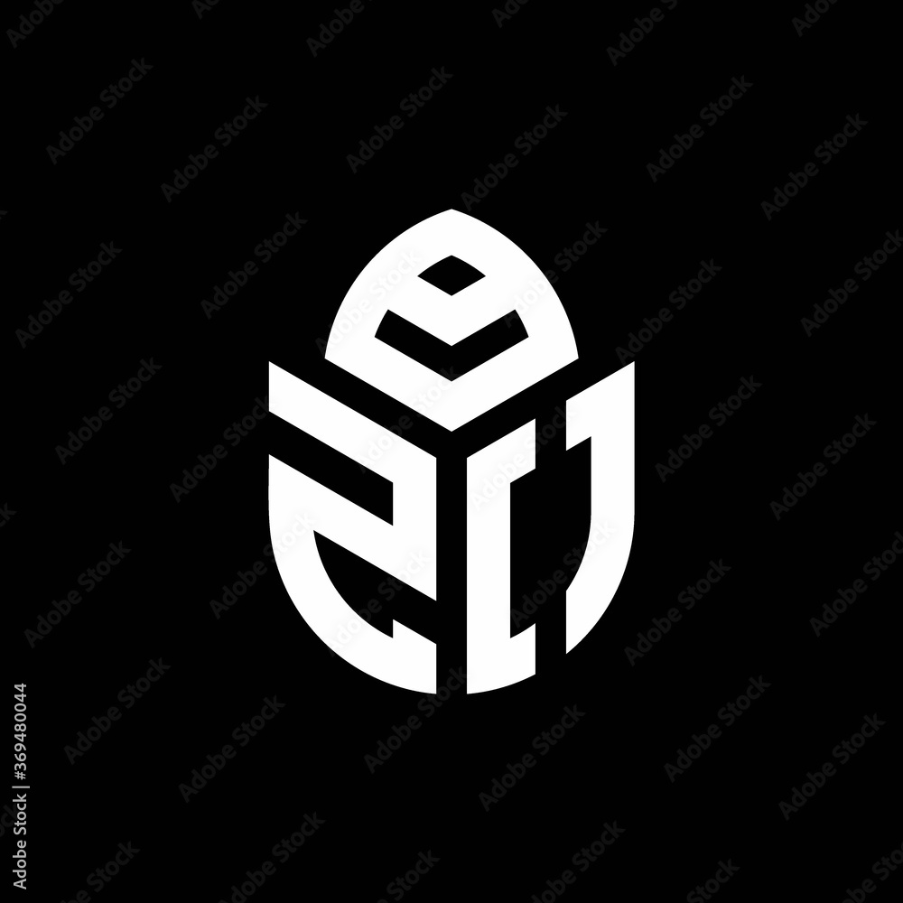 ZO monogram logo with a cypress shape luxury style - obrazy, fototapety, plakaty 