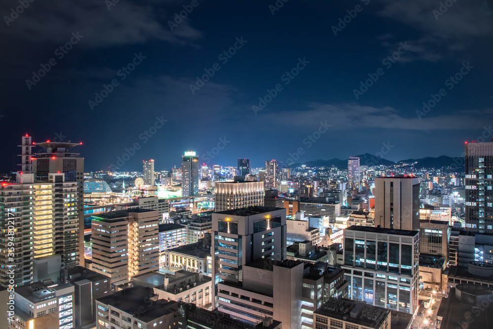 Kobe city at night