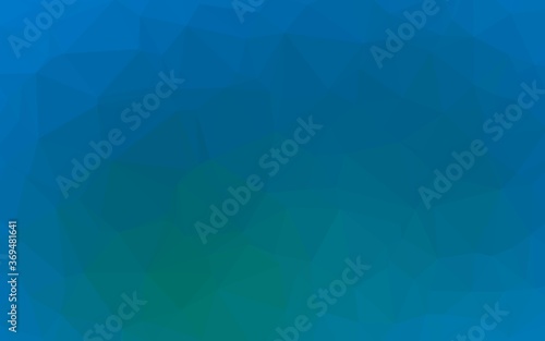 Light Blue, Green vector triangle mosaic texture. Colorful abstract illustration with gradient. Brand new style for your business design.