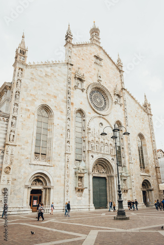 Como Cathedral and Piazza del Duomo, Como city, Lombardy, Italy 