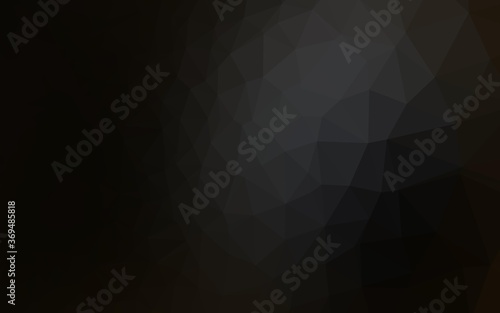 Dark Black vector polygonal background. Geometric illustration in Origami style with gradient. The best triangular design for your business.
