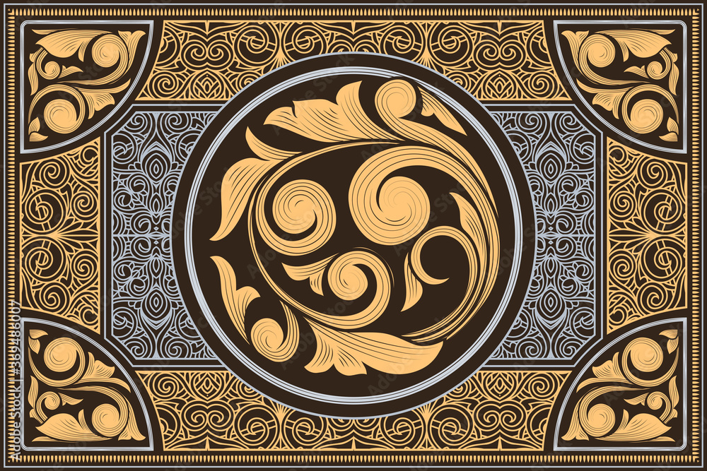 Obraz premium Decorative ornate retro design card