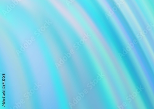 Light BLUE vector background with bent lines. A sample with blurred bubble shapes. A new texture for your ad, booklets, leaflets.