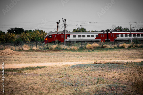 passenger train on the way