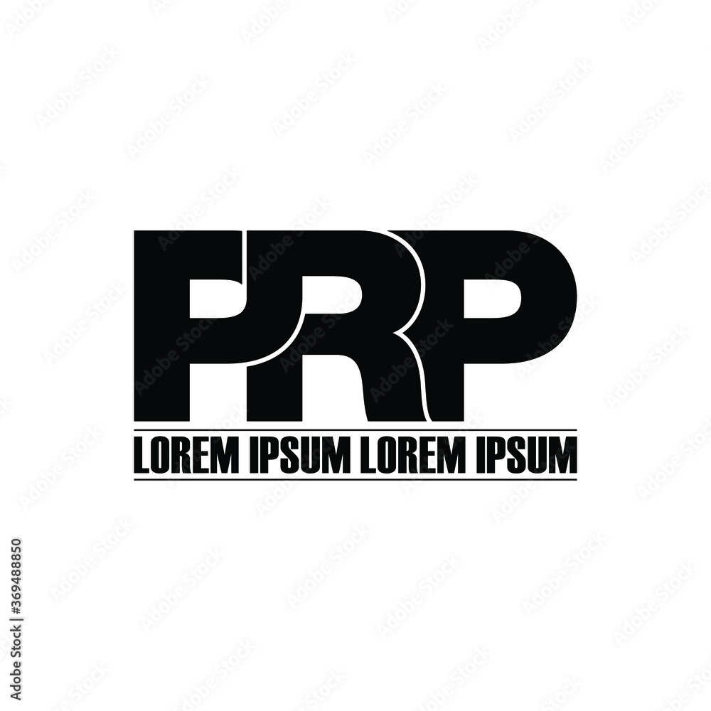 Letter PRP simple logo design vector Letter PRP simple logo design vector