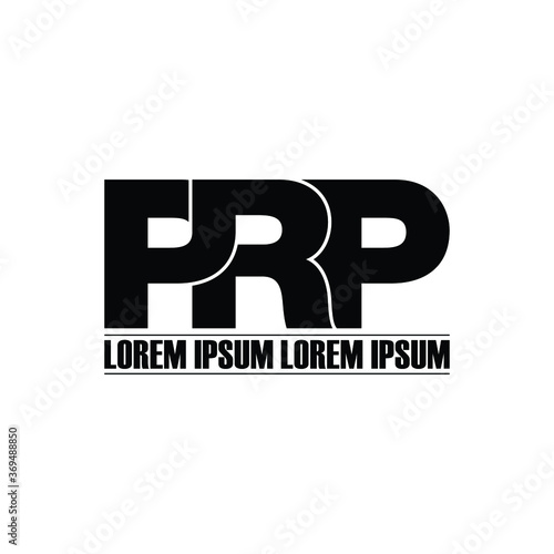 Letter PRP simple logo design vector