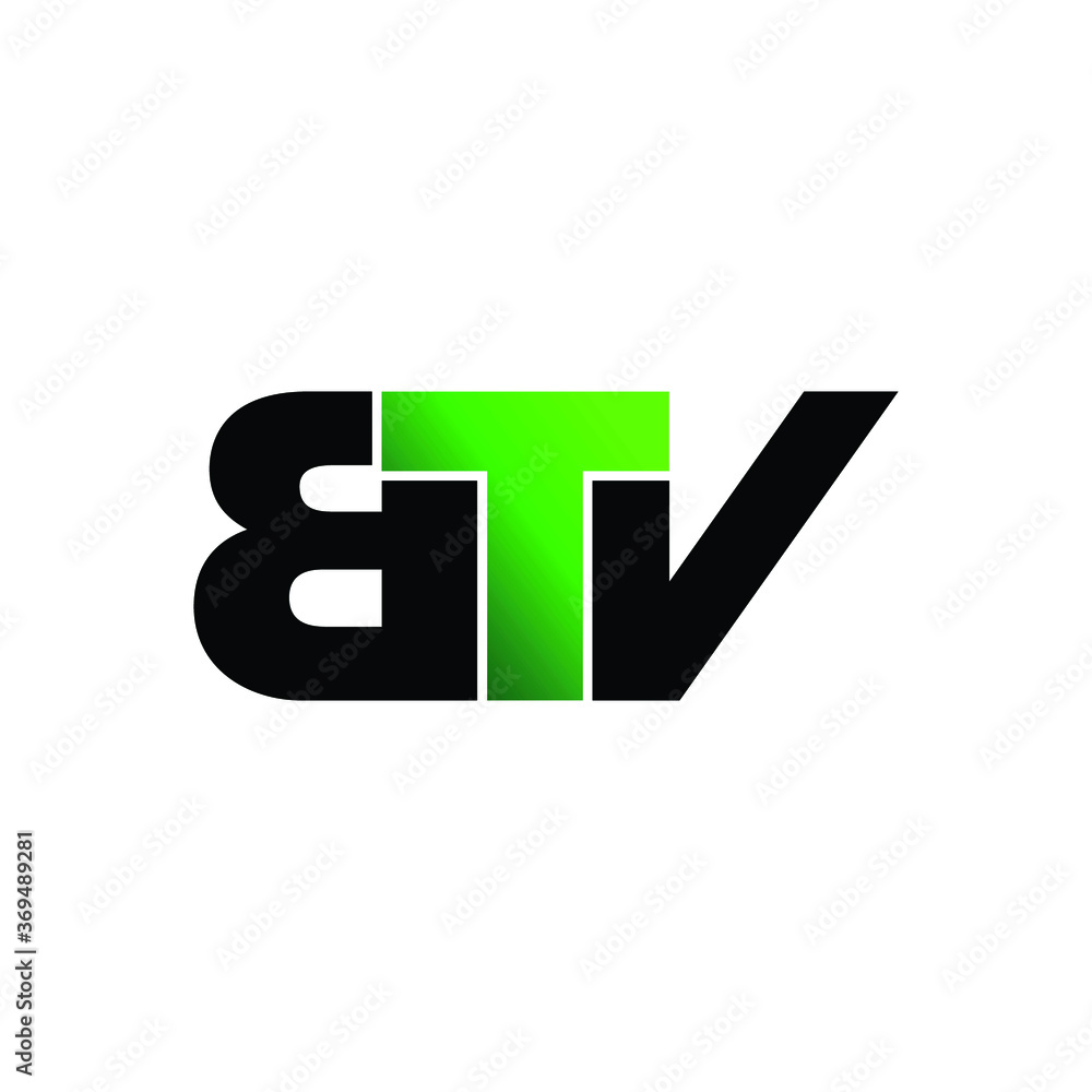Obraz premium Letter BTV simple logo design vector
