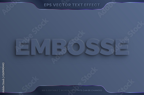 3d realistic elegant embossed text effect style editable