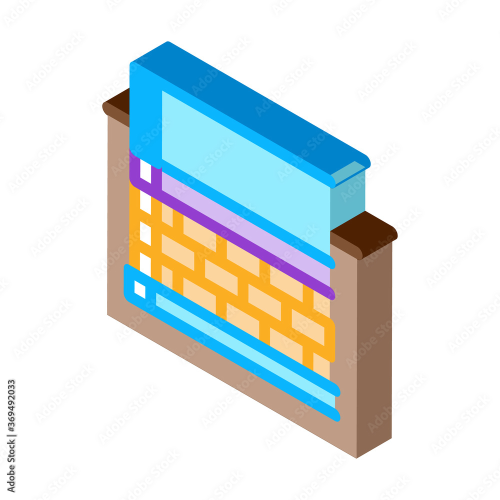 prefabricated foundation icon vector. isometric prefabricated foundation sign. color isolated symbol illustration prefabricated foundation icon vector. isometric prefabricated foundation sign. color isolated symbol illustration