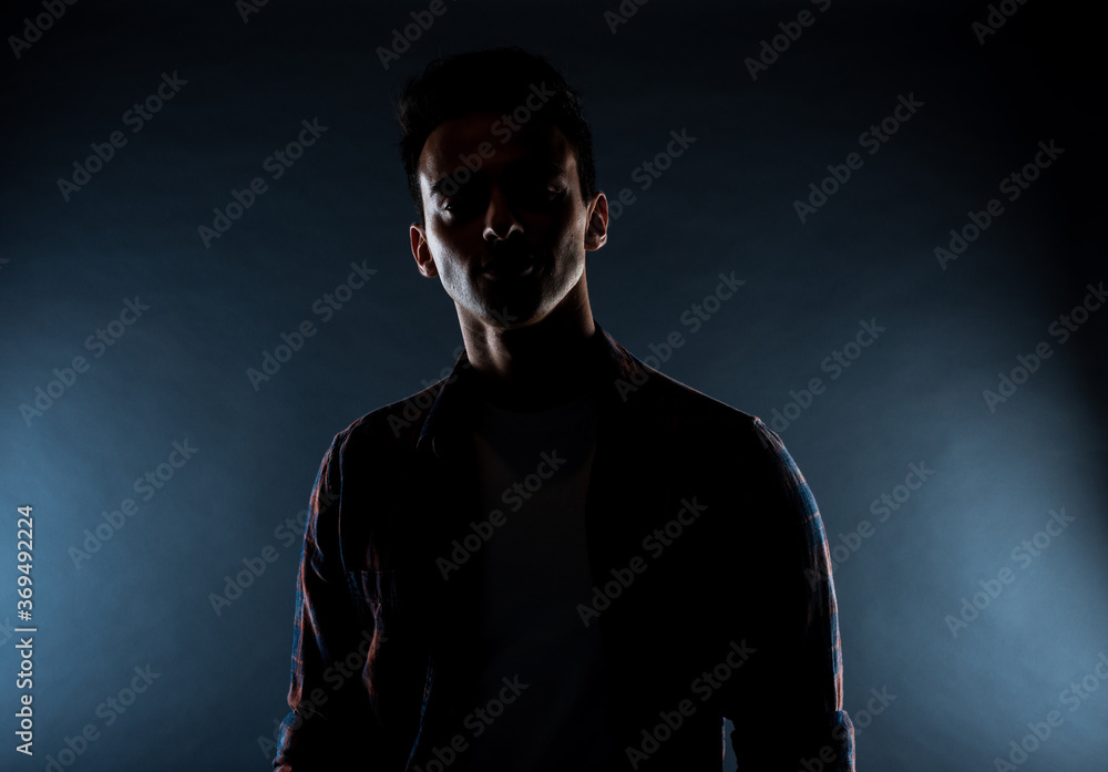 Men's silhouette, fashion. Studio shot Men's silhouette, fashion. Studio shot