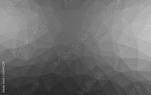 Dark Silver, Gray vector triangle mosaic texture. Glitter abstract illustration with an elegant design. Brand new style for your business design.