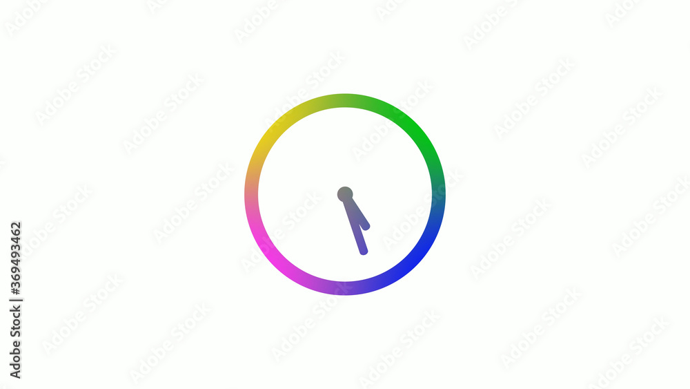 4 color counting down clock icon on white background,Clock icon 4 color counting down clock icon on white background,Clock icon