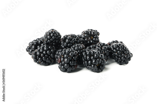 Delicious fresh blackberry isolated on white background