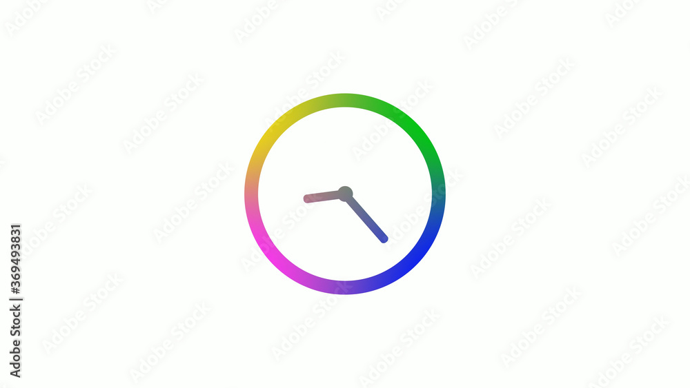 New 4 color counting down clock icons on white background,Clock icon New 4 color counting down clock icons on white background,Clock icon