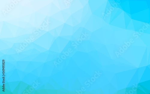 Light BLUE vector low poly cover. Creative illustration in halftone style with gradient. Polygonal design for your web site.