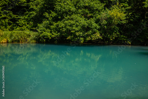 Krupajsko Vrelo (The Krupaj Springs) in Serbia, beautiful water spring with waterfals and caves. Healing light blue water.