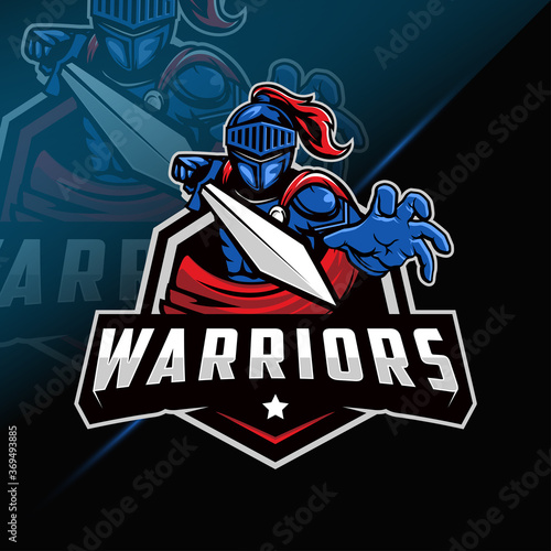 Warriors mascot logo