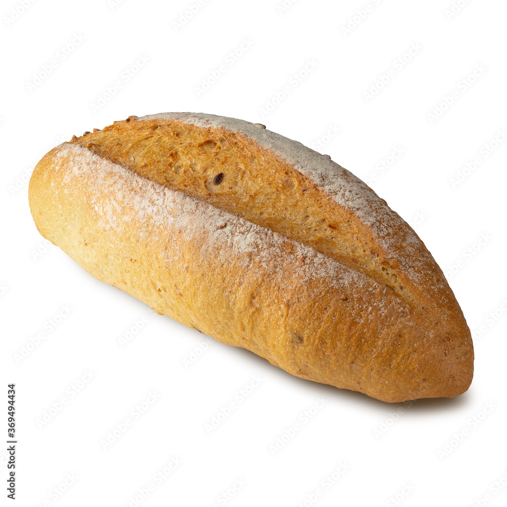 Bread isolated on white background.