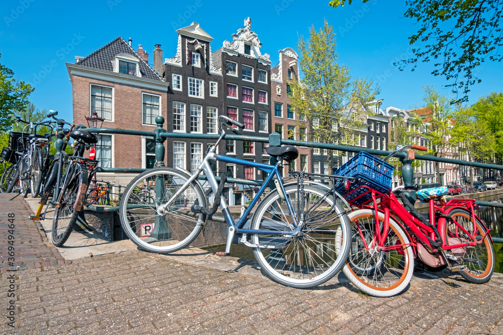 City scenic from Amsterdam at the Reguliersgracht in the Netherlands