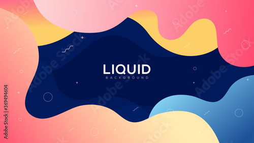 Liquid colorful background with soft gradient color 