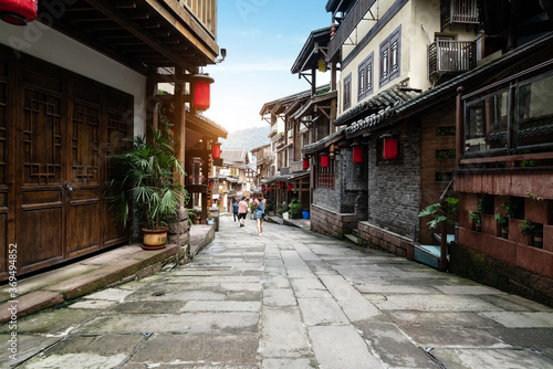 Streets of Nanshan ancient town in Chongqing, China © onlyyouqj