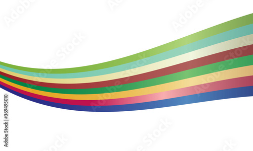 abstract rainbow flag on a white background, vector illustration design.
