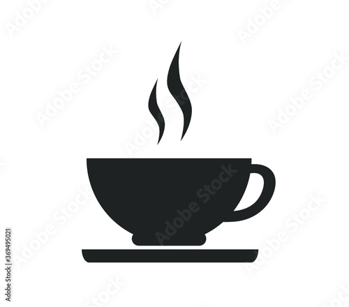 Vector coffee cup. Tea cup icon. Cup illustration. 