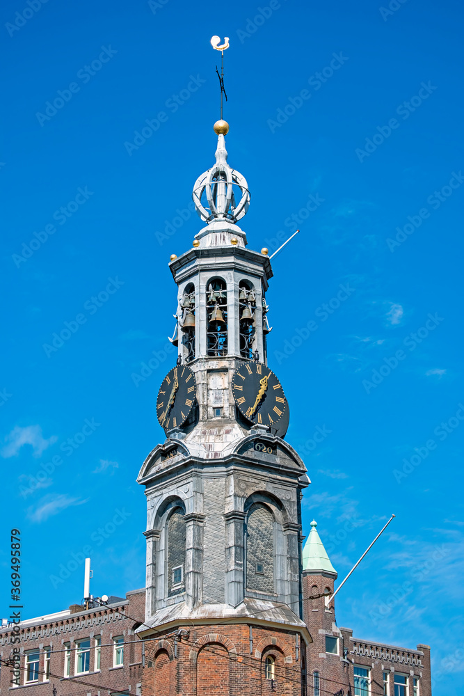 Fototapeta premium Tower from the Munt tower in Amsterdam Netherlands
